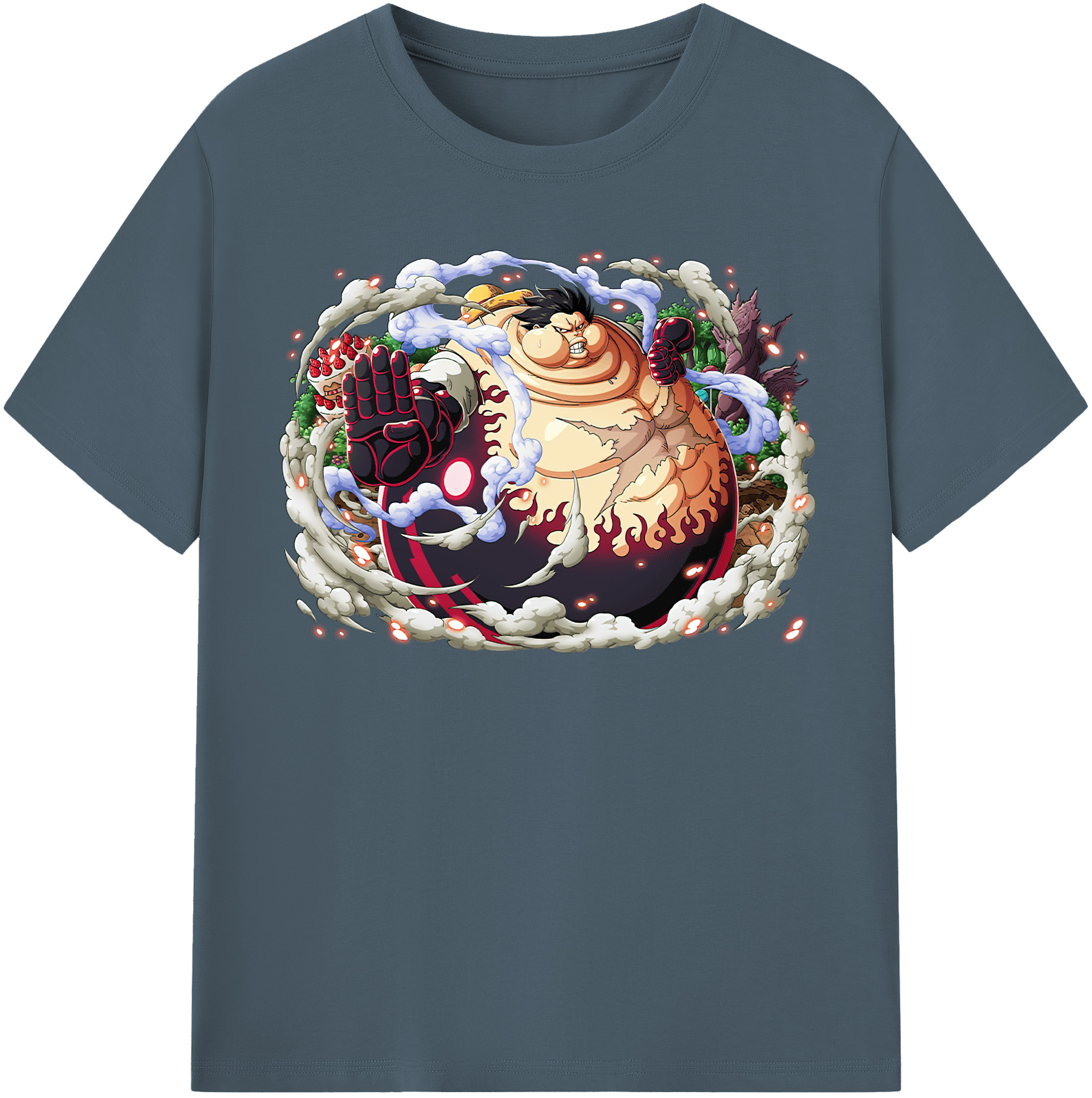 ワンピース モンキー・D・ルフィ ONE PIECE Monkey D. Luffy 綿100％半袖Tシャツ（フロントプリント）